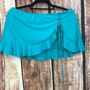 Catalina Teal Ruffle Swim Bottom LG 14/16